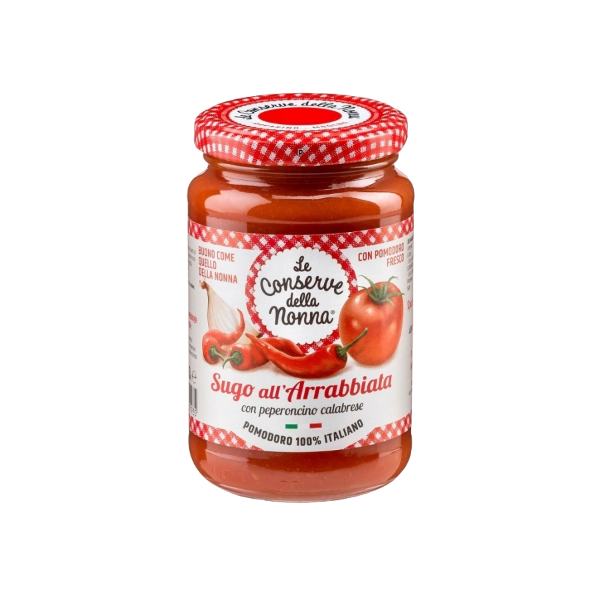 CONSERVE DELLA NONNA PASTA SAUCE ARRABBIATA 190 GR (12 in a box)