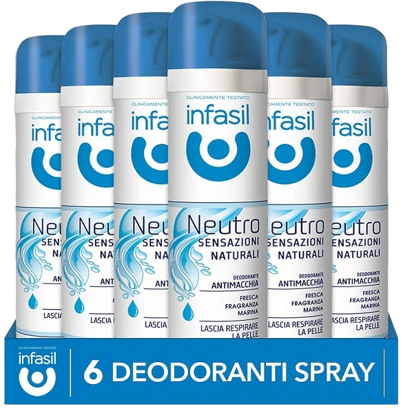 INFASIL DEO NEUTRO SENSAZIONI NATURALI SPRAY 150 ML (6 in a box)
