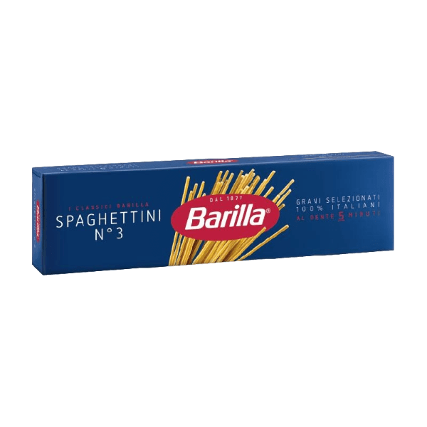 BARILLA PASTA DI SEMOLA SPAGHETTINI N.3 500 GR (24 in a box)