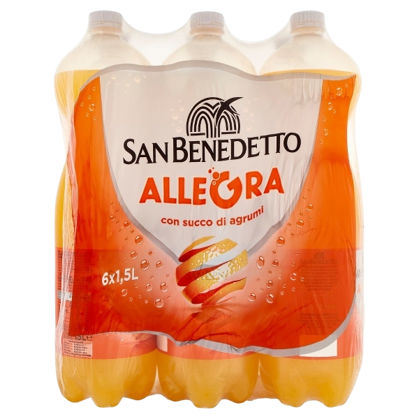 SAN BENEDETTO ALLEGRA ARANCIATA PET 1.5 LT (6 IN A BOX)