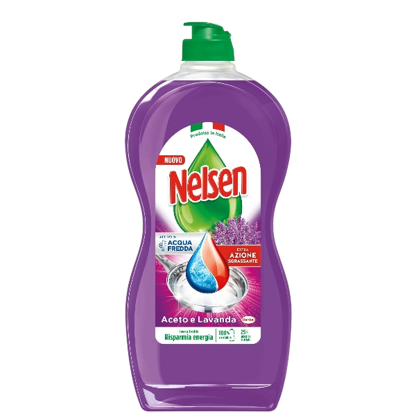 NELSEN DISH DETERGENT DEGREASER LAVENDER 900 ML (12 in a box)