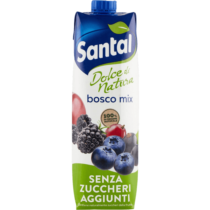 SANTAL DOLCE NATURA SUGAR FREE FRUIT JUICE BOSCO MIX BRICK 1 LT (12 IN A BOX)