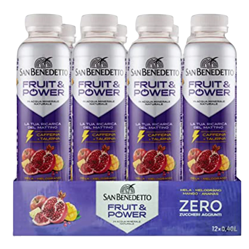 SAN BENEDETTO ZERO FRUIT & POWER PET 400 ML (12 in a box)