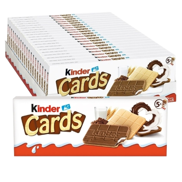 KINDER CARDS WAFER 5 PCS X2 128 GR (20 in a box)