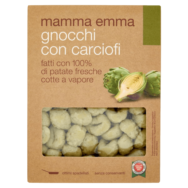 MAMMA EMMA STUFFED PASTA GNOCCHI WITH ARTICHOKES 350 GR (6 in a box)