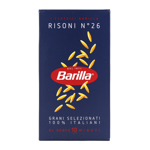 BARILLA PASTINA DI SEMOLA RISONI N.26 500 GR (16 in a box)