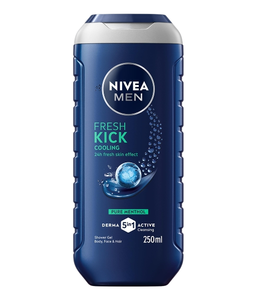 NIVEA MEN SHOWER BATH FRESH KICK COOLING 250 ML (12 in a box)