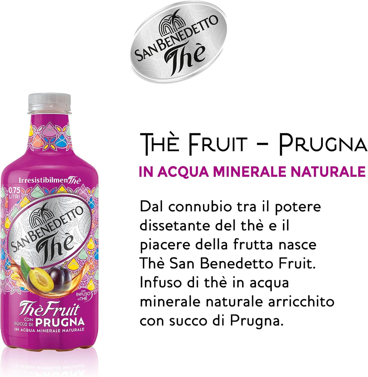 SAN BENEDETTO TEA FRUIT PRUGNA PET 750 ML (6 in a box)