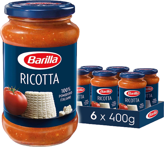 BARILLA PASTA SAUCE RICOTTA AND TOMATOES 400 GR (6 in a box)