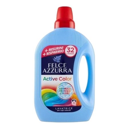 FELCE AZZURRA LAUNDRY DETERGENT ACTIVE COLOR 32 WASHES 1.59 LT (8 in a box)