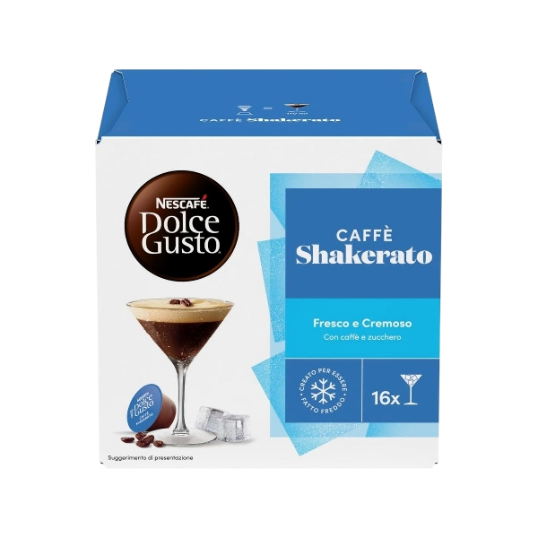 NESCAFE' COFFEE CAPSULES DOLCE GUSTO SHAKERATO X16 152 GR (3 in a box)
