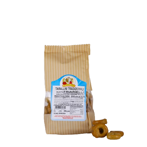 VOSTRO FORNAIO BAKERY SNACK TARALLI FRIARIELLI 250 GR (12 in a box)