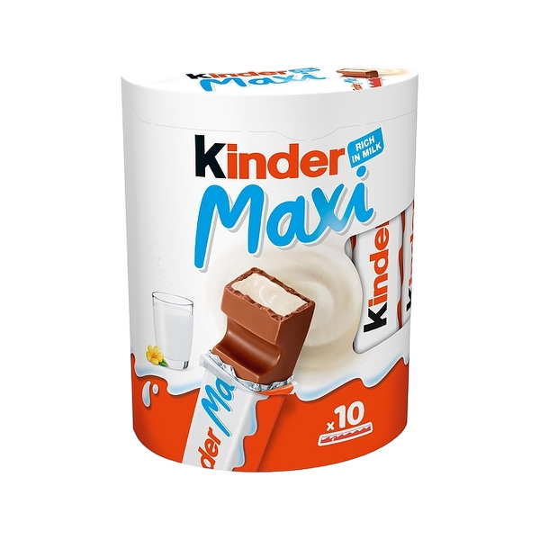 KINDER SNACK BARS MAXI CHOCOLATE T.10 210 GR (28 in a box)