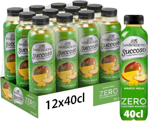 SAN BENEDETTO SUCCOSO ZERO MANGO APPLE PET 400 ML (12 in a box)