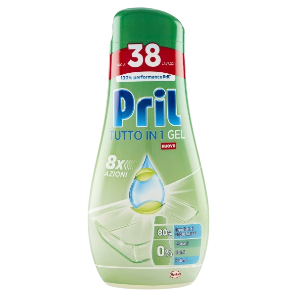 PRILL DISHWASHER PRO NATURE GEL 608 ML (10 in a box)