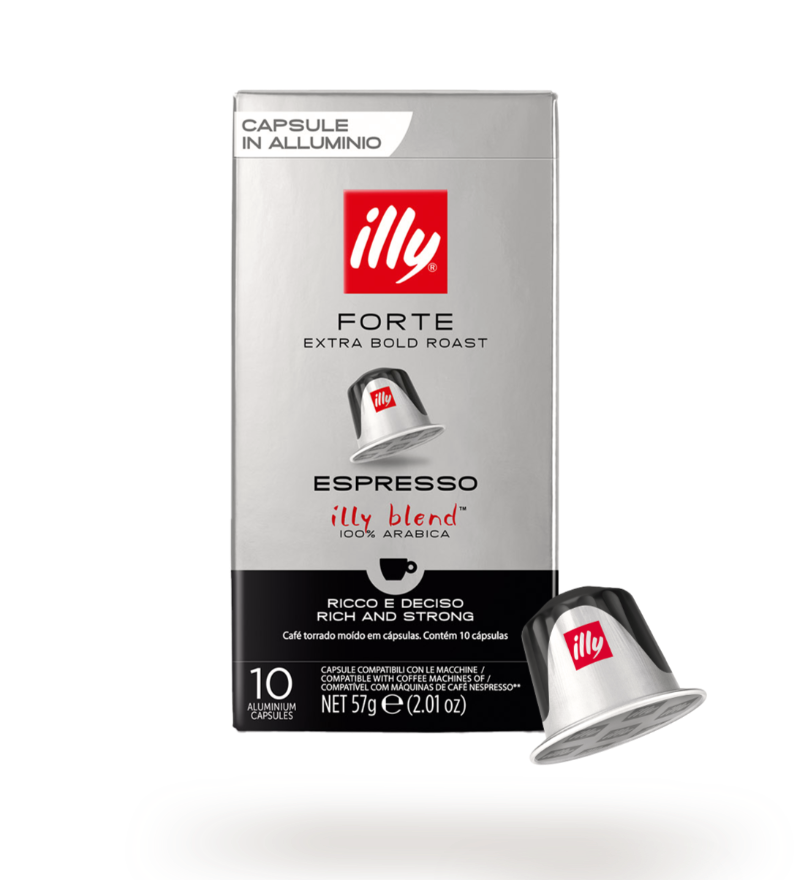 ILLY COFFEE CAPSULES NESPRESSO ESPRESSO FORTE X10 (10 in a box)
