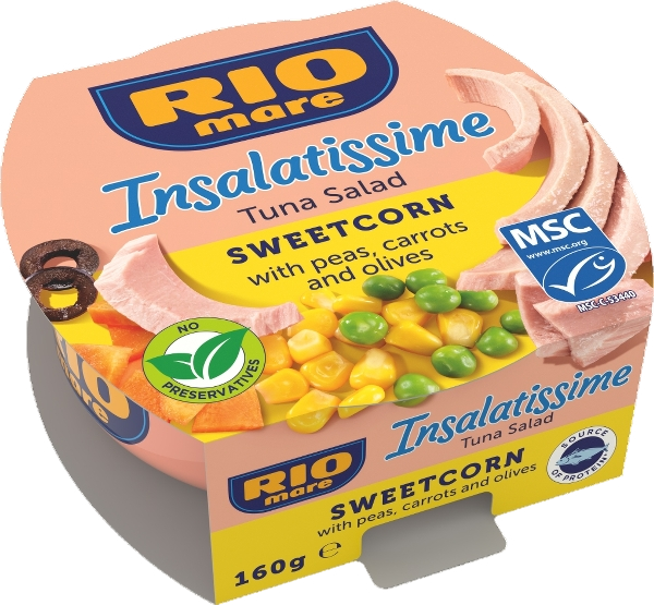 RIOMARE READY INSALATISSIME TUNA CORN 160 GR (9 in a box)