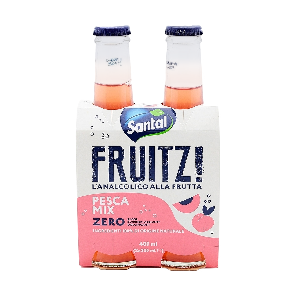 SANTAL APERITIF ZERO FRUITZ! PEACH MIX GLASS 20 CL X2 (6 in a box)
