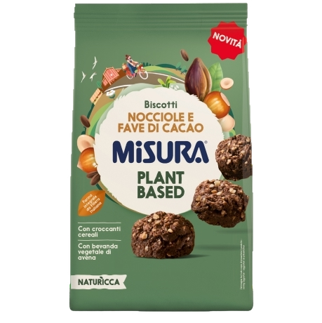 MISURA PLANT BASED BISCOTTI HAZELNUTS AND COCOA BEANS 260 GR (8 in a box)