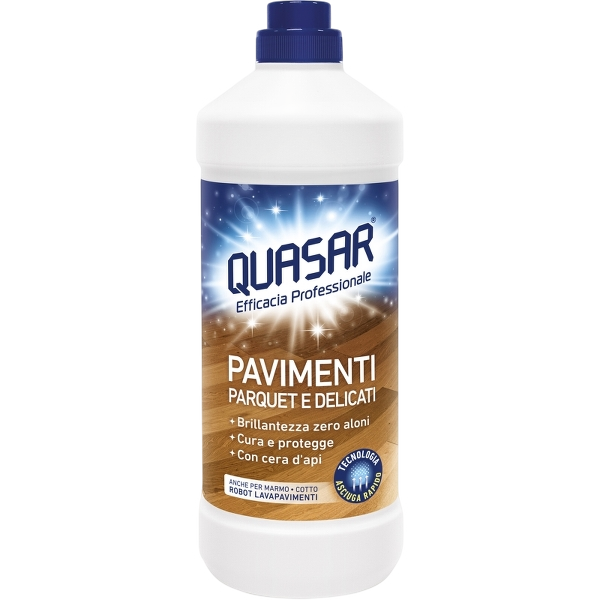 QUASAR FLOOR DETERGENTS PAVIMENTI PARQUET E DELICATI 1 LT (8 in a box)