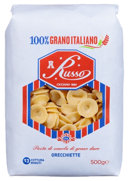 RUSSO SPECIAL SIZE PASTA DI SEMOLA ORECCHIETTE 500 GR (20 in a box)