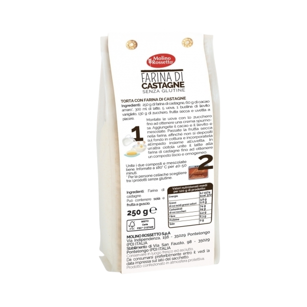 MOLINO ROSSETTO FLOURS CHESTNUT 250 GR (10 in a box)