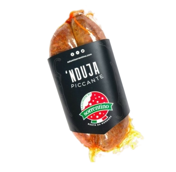 SALUMIFICIO SORRENTINO SALAME NDUJA CALABRESE £ 13.77 AL KG (APPROX. 400 GR) PROMO £12.16