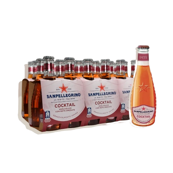 SAN PELLEGRINO COCKTAIL NON-ALCOHOLIC GLASS 20 CL X4 (6 in a box)