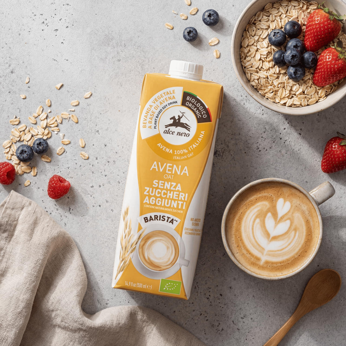 ALCENERO DRINK OAT MILK BRICK SUGAR FREE 500 ML (12 in a box)