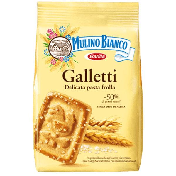 MULINO BIANCO BISCOTTI GALLETTI 800 GR (12 in a box)