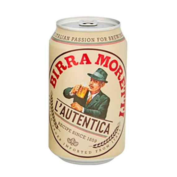 MORETTI BEER LAGER CANS 33 CL 4.6% (24 in a box)