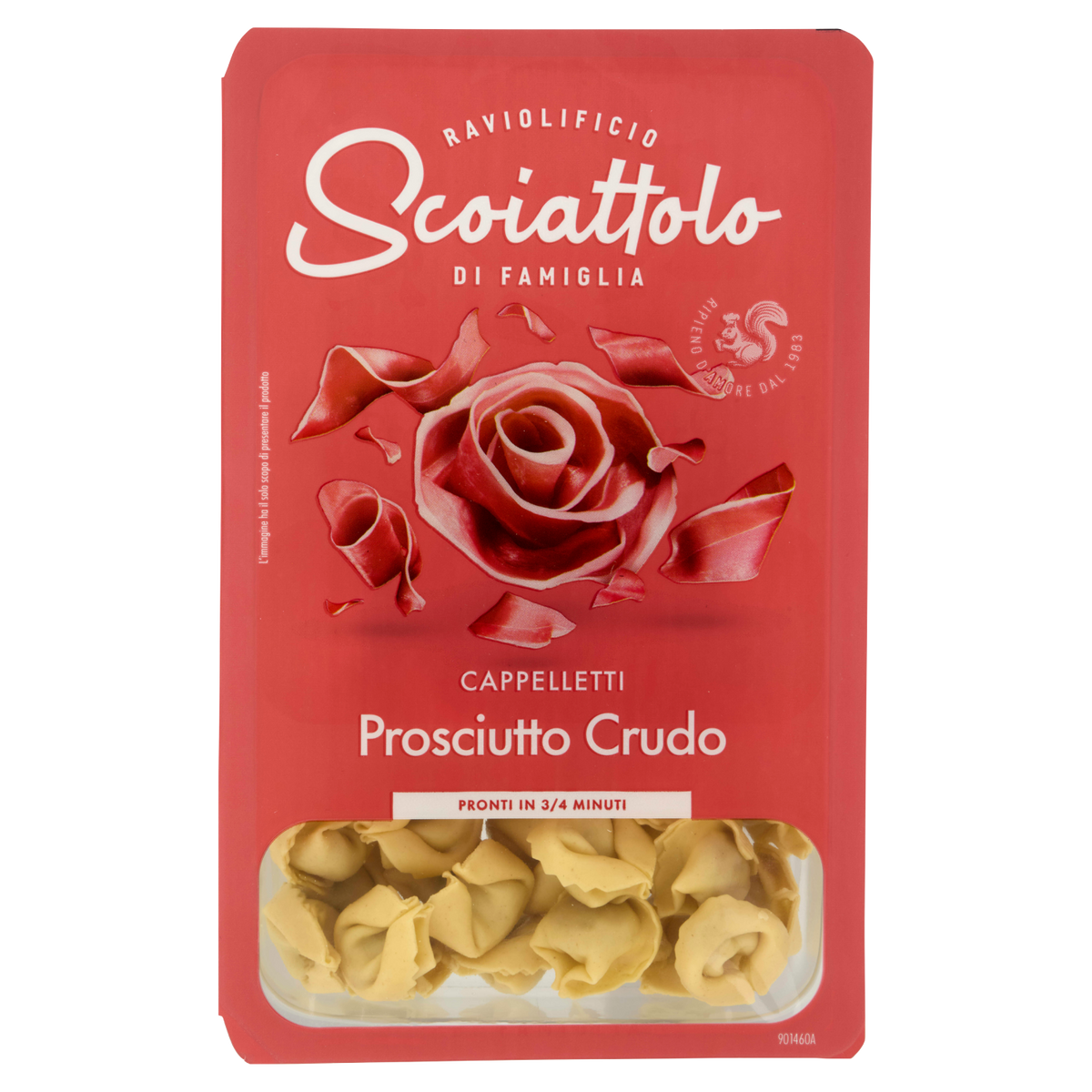 SCOIATTOLO STUFFED PASTA TORTELLINI WITH HAM 200 GR (9 in a box)