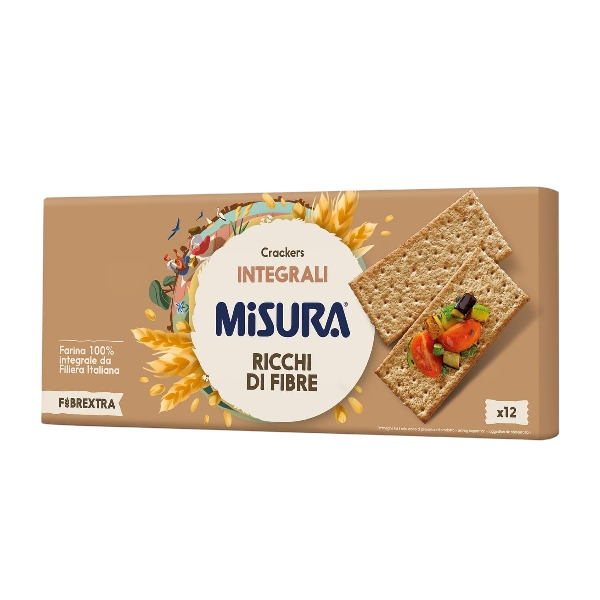 MISURA FIBRE EXTRA CRACKERS WHOLEMEAL X10 385 GR (12 in a box)