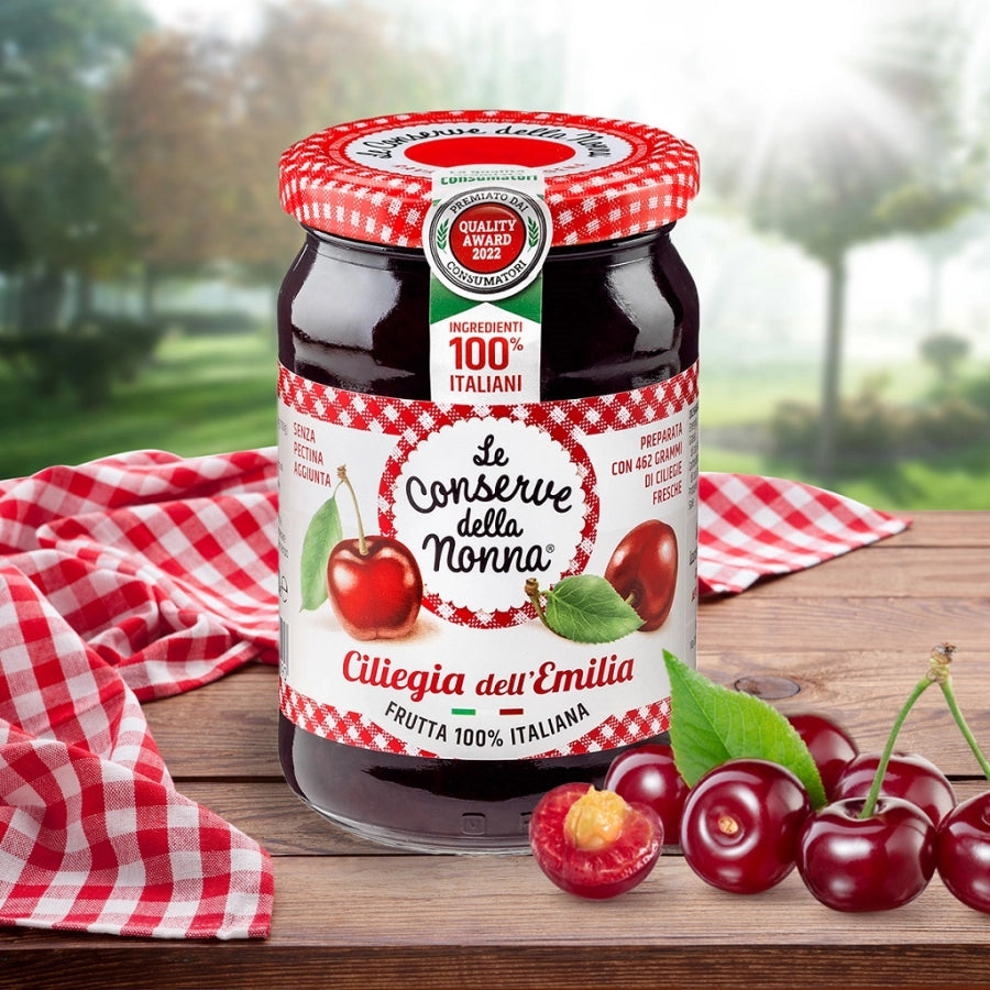 CONSERVE DELLA NONNA JAMS CHERRY EMILIA 340 GR (14 in a box)