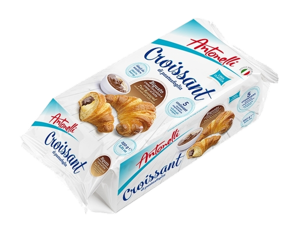 ANTONELLI CROISSANT BIGUSTO CHOCOLATE AND MILK CREAM X5 250 GR (8 in a box)