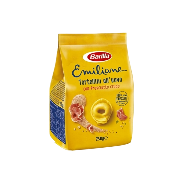 BARILLA EMILIANE STUFFED PASTA TORTELLINI WITH HAM 250 GR (10 IN A BOX)