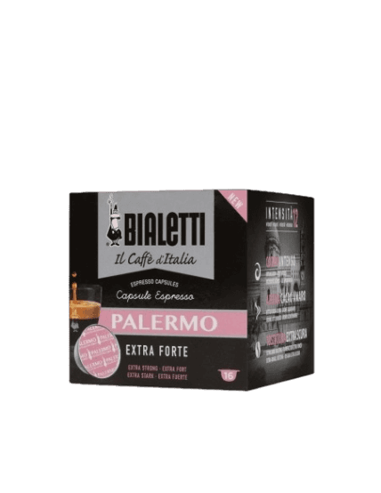 BIALETTI COFFEE CAPSULES ESPRESSO PALERMO EXTRA FORTE X16 153 GR (8 in a box)