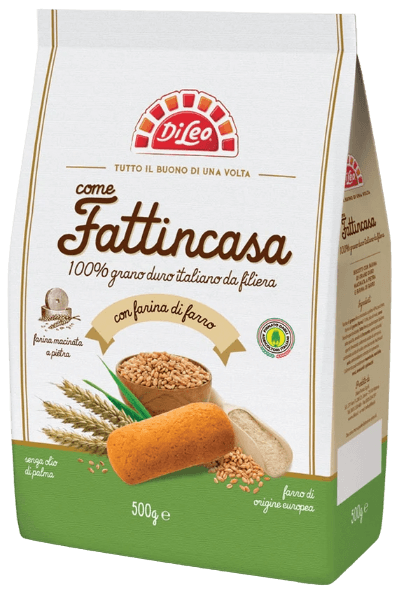 DI LEO FATTIINCASA BISCOTTI SPELT 500 GR (8 in a box)