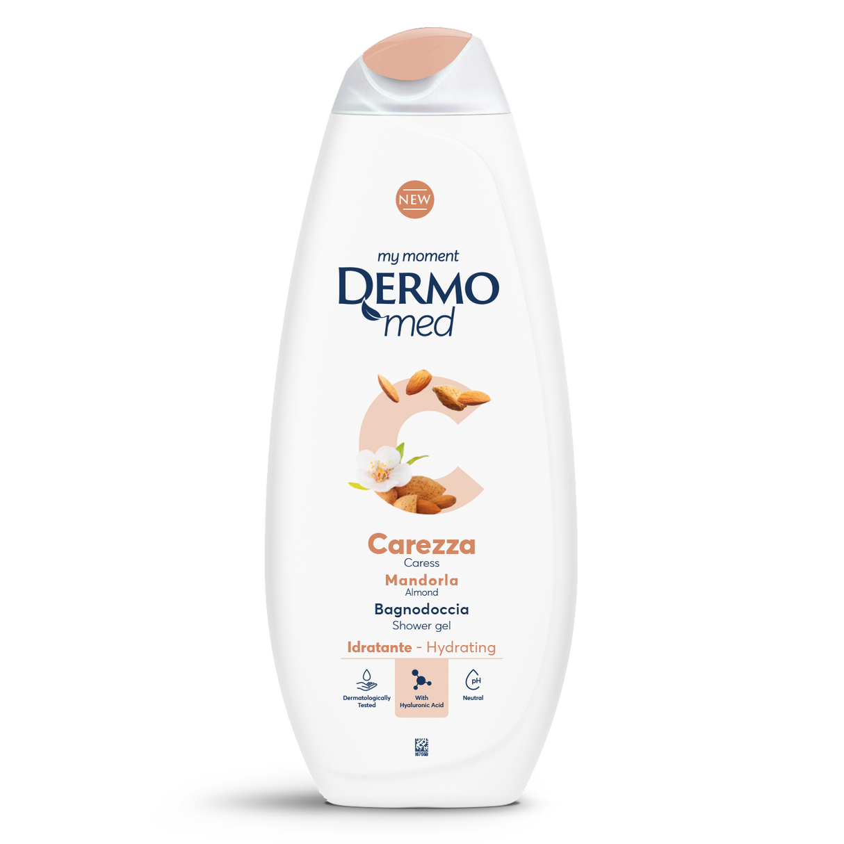 DERMOMED SHOWER BATH CARESS ALMOND 600 ML (12 in a box)