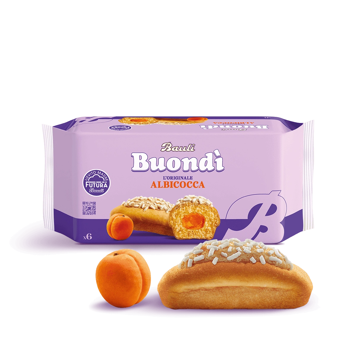 BAULI SNACK BUONDI' APRICOT X6 258 GR (12 in a box)
