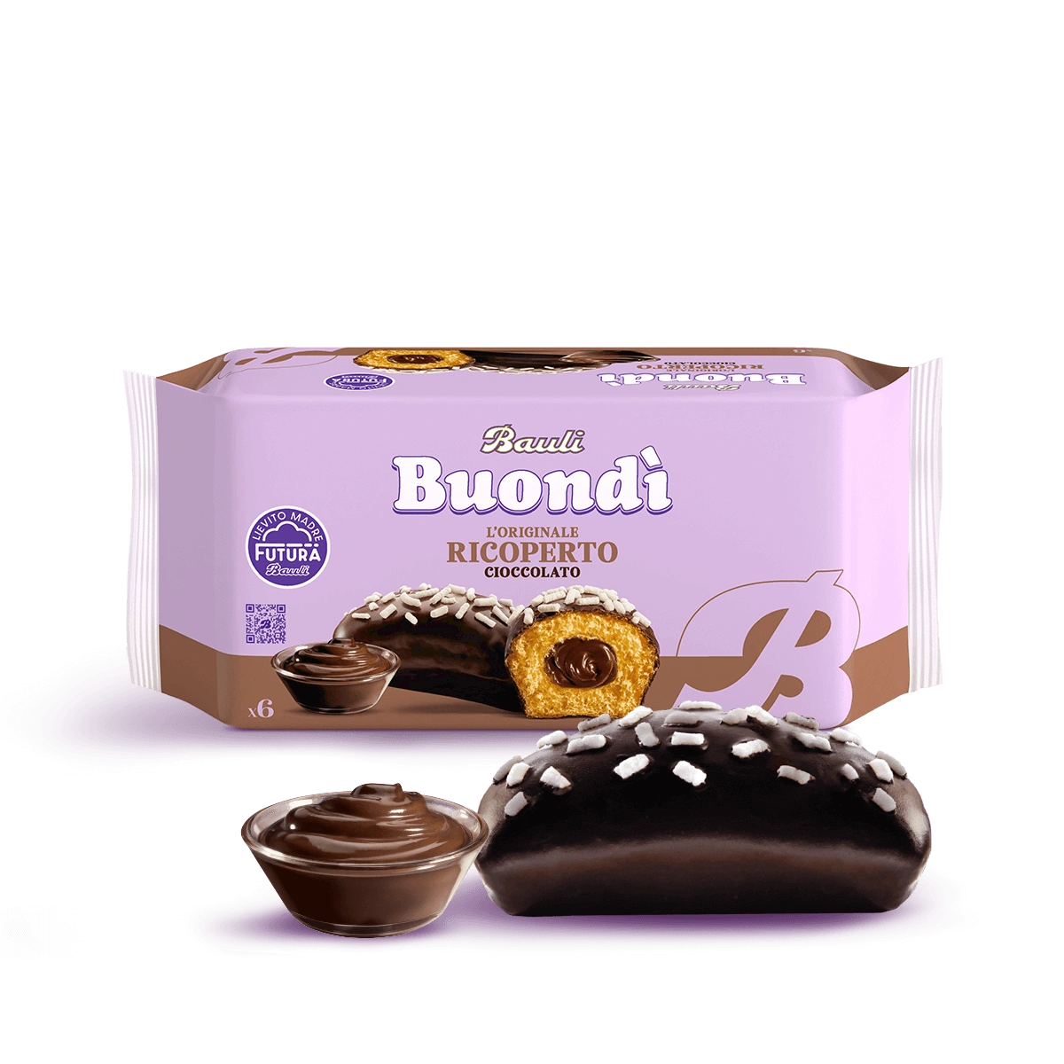 BAULI SNACK BUONDI' COVERED CHOCOLATE X6 276 GR (12 in a box)