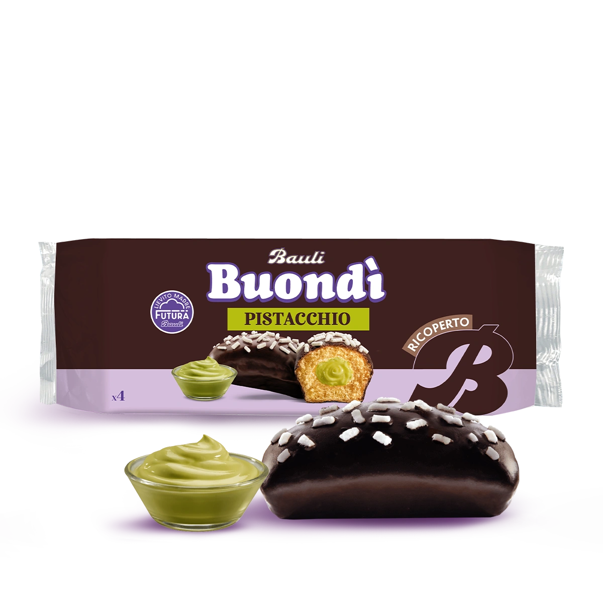 BAULI SNACK BUONDI' PISTACHIO X4 184 GR (9 in a box)