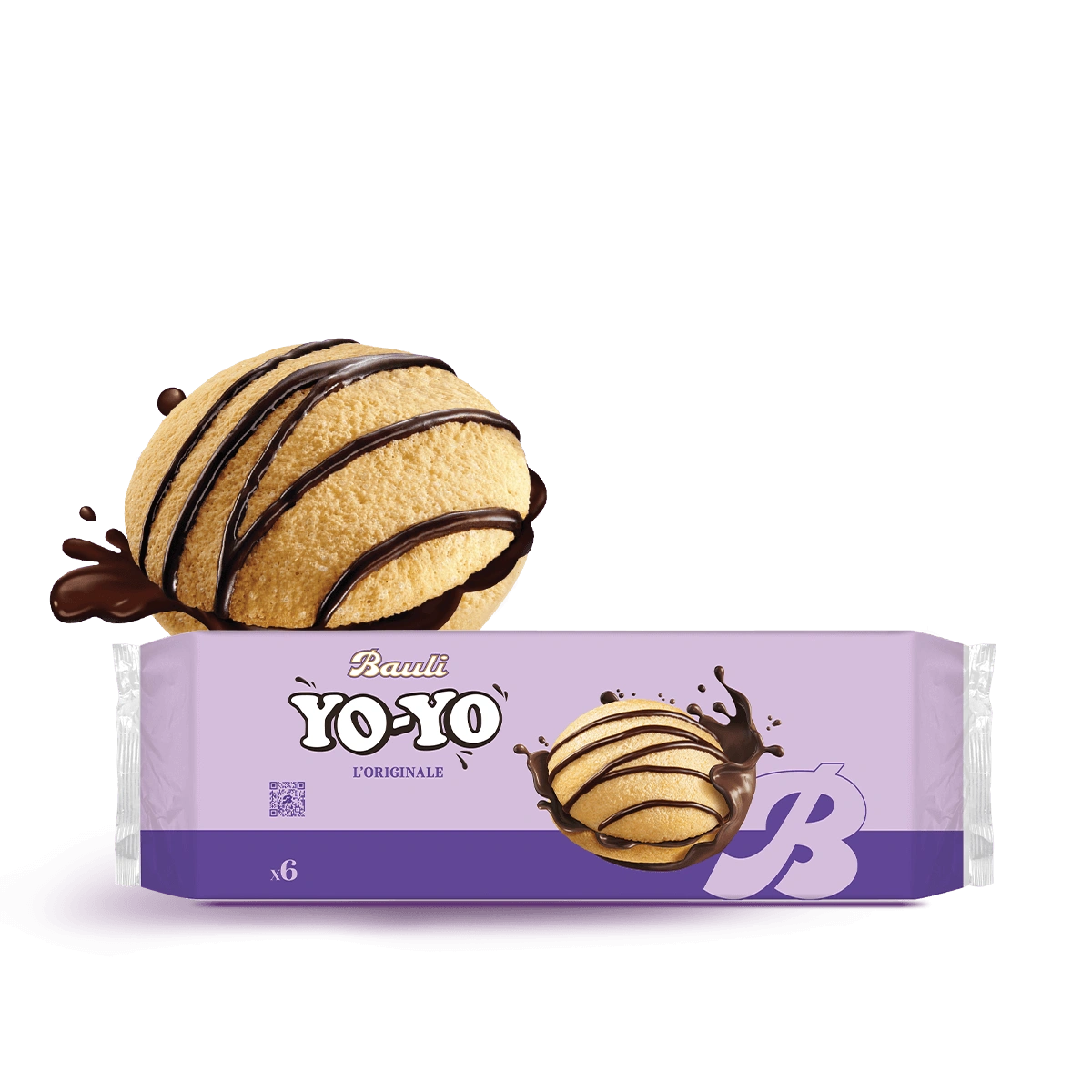 BAULI SNACK YO-YO L'ORIGINALE CHOCO X6 210 GR (12 in a box)