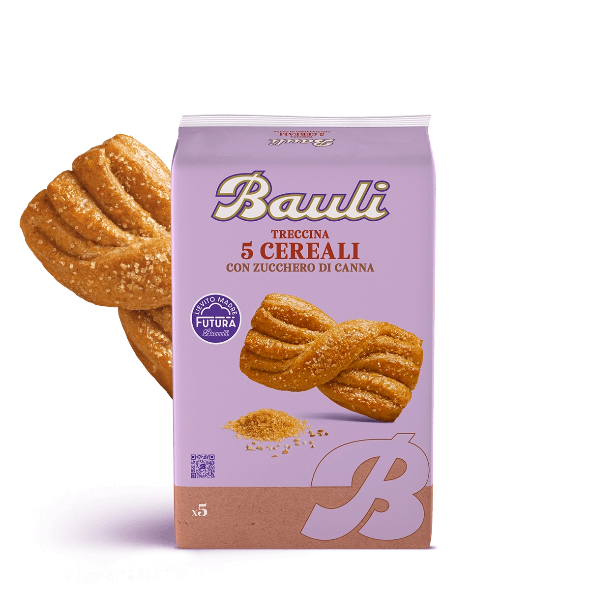 BAULI SNACK TRECCINA 5 CEREALS X6 210 GR (12 in a box)