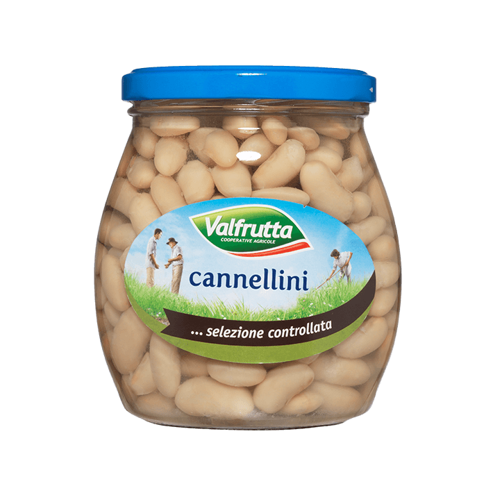 VALFRUTTA LEGUMES BEANS CANNELLINI IN BRINE 580 GR (6 in a box)