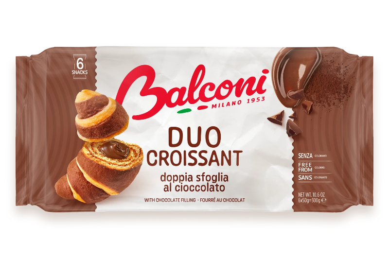 BALCONI CROISSANT DUO CHOCOLATE X6 300 GR (8 in a box)