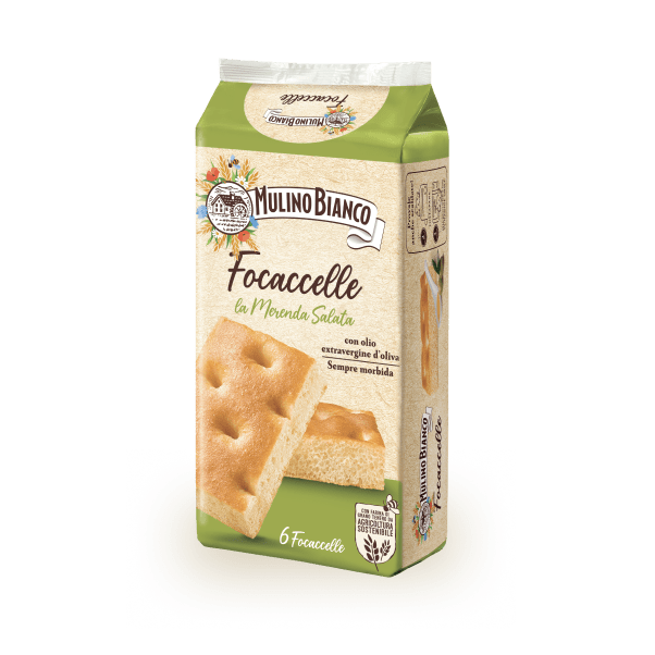MULINO BIANCO FOCACCELLE WITH EXTRA VIRGIN OLIVE OIL X6 198 GR (9 in a box)