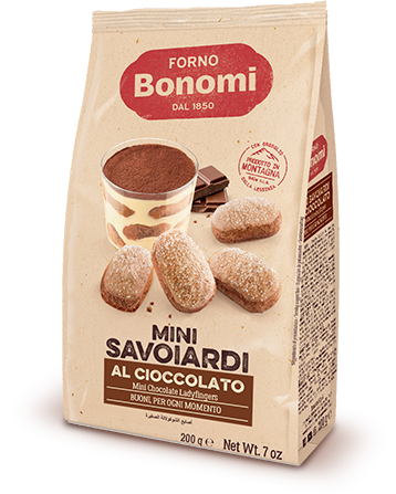 BONOMI BISCOTTI MINI SAVOIARDI CHOCOLATE 200 GR (12 in a box)
