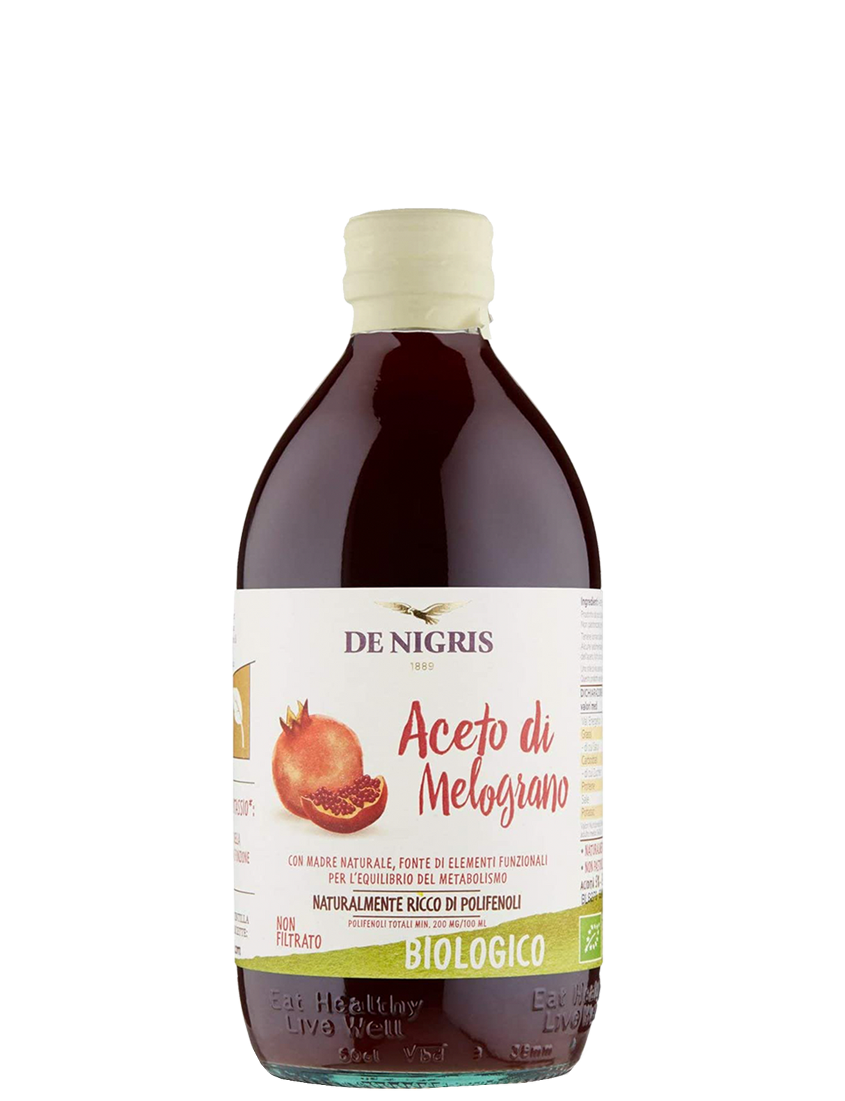 DE NIGRIS ORGANIC VINEGAR POMEGRANATE 500 ML (6 in a box)