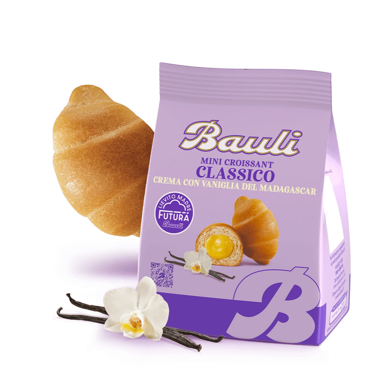 BAULI MINI CROISSANT CREAM PASTICCERA 75 GR (18 in a box)